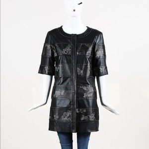 ELIE TAHARI WOMENS leather jacket